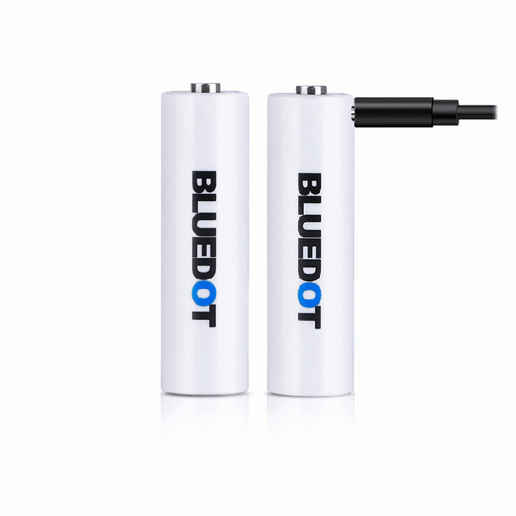 USB式充電池：単3 BLUEDOT